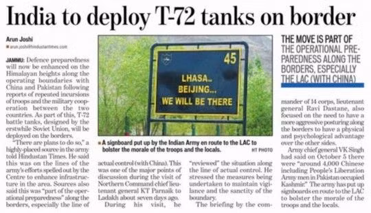 Biển đánh dấu của Lục quân Ấn Độ: "Chúng ta sớm muộn sẽ tiến đến Lhasa và Bắc Kinh (Trung Quốc)"