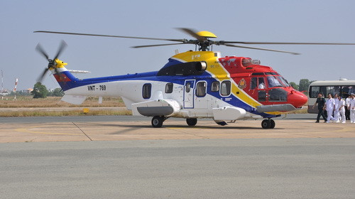 Máy bay trực thăng EC-225S của Hải quân Việt Nam. Máy bay trực thăng EC-225S của Hải quân Việt Nam.