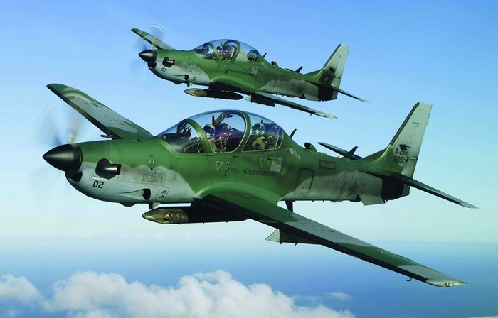 Máy bay chiến đấu EMB-314 Super Tucano của Brazil.