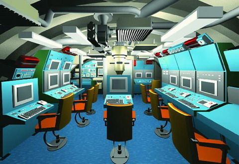 Mô hình phòng kiểm soát bên trong của tàu ngầm thông thường lớp Amua-1650 do Nga chế tạo