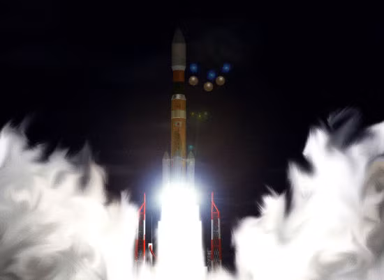 Nhật Bản phóng tên lửa đẩy.