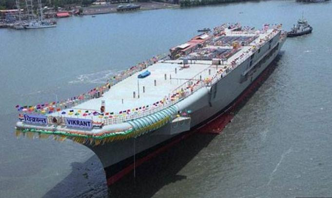 Tàu sân bay INS Vikrant Ấn Độ vừa hạ thủy Tàu sân bay INS Vikrant Ấn Độ vừa hạ thủy