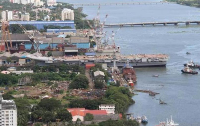 Tàu sân bay INS Vikrant Ấn Độ lần thứ ba hạ thủy (nguồn mạng sina Trung Quốc)