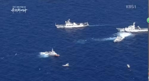 Đối đầu Trung-Nhật ở vùng biển đảo Senkaku (nguồn mạng sina Trung Quốc) Đối đầu Trung-Nhật ở vùng biển đảo Senkaku (nguồn mạng sina Trung Quốc)