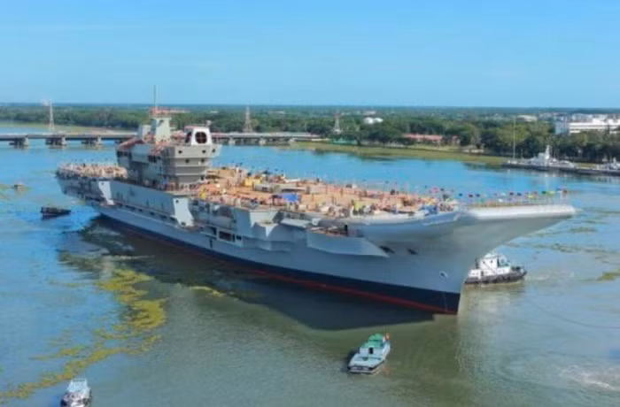 Tàu sân bay INS Vikrant Ấn Độ hạ thủy (ảnh tư liệu) Tàu sân bay INS Vikrant Ấn Độ hạ thủy (ảnh tư liệu)