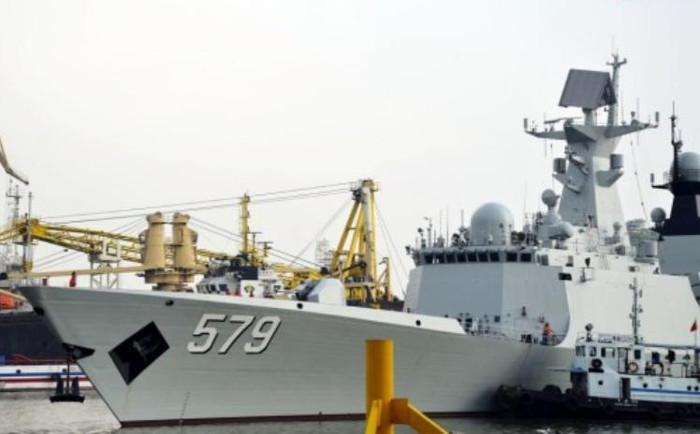 Tàu hộ vệ tên lửa Hàm Đan số hiệu 579 Type 054A chuẩn bị biên chế cho Hải quân Trung Quốc (nguồn mạng sina Trung Quốc)