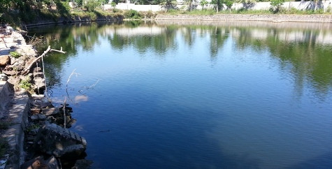 Hồ trong chùa Phong Phạn nơi xảy ra vụ tai nạn đuối nước thương tâm làm 3 nam sinh tử vong