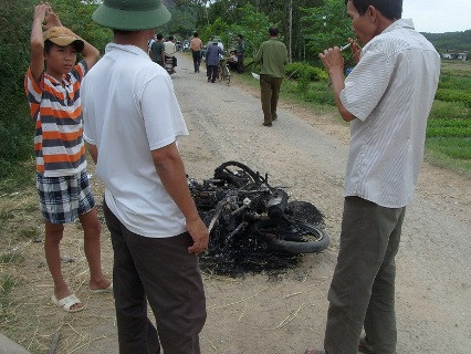 Hiện trường nơi một đối tượng trộm chó bị người dân đánh đến tử vong Hiện trường nơi một đối tượng trộm chó bị người dân đánh đến tử vong