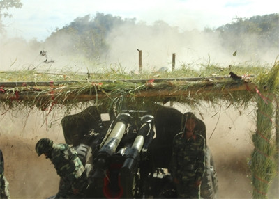 Dàn pháo 130, của Đoàn pháo Binh Tây Nguyên cũng sẵn sàng lập công