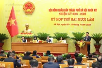 Kỳ họp thường lệ giữa năm 2025 (Kỳ họp thứ 25) của Hội đồng nhân dân thành phố Hà Nội. Ảnh: kinhtedothi.vn.