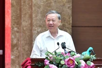 Tổng Bí thư Tô Lâm phát biểu chỉ đạo tại buổi làm việc với Ban Thường vụ Thành ủy Hà Nội. Ảnh: nhandan.vn.