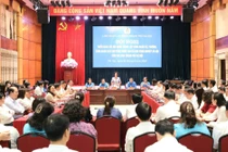 Liên đoàn Lao động thành phố Hà Nội tổ chức Hội nghị triển khai Đề án thành lập Công đoàn xã, phường, Công đoàn các khu công nghệ cao và khu công nghiệp thành phố Hà Nội. Ảnh: hanoi.gov.vn.
