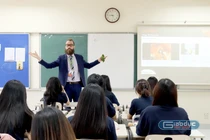 Một giờ học tại trường tư thục. Ảnh: Mộc Trà.