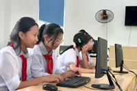 Học sinh Trường Trung học cơ sở Trưng Vương (xã Quang Minh, Hà Nội). Ảnh: website nhà trường