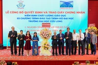 Trường Đại học Cửu Long thêm 03 chương trình đào tạo đạt chuẩn kiểm định chất lượng
