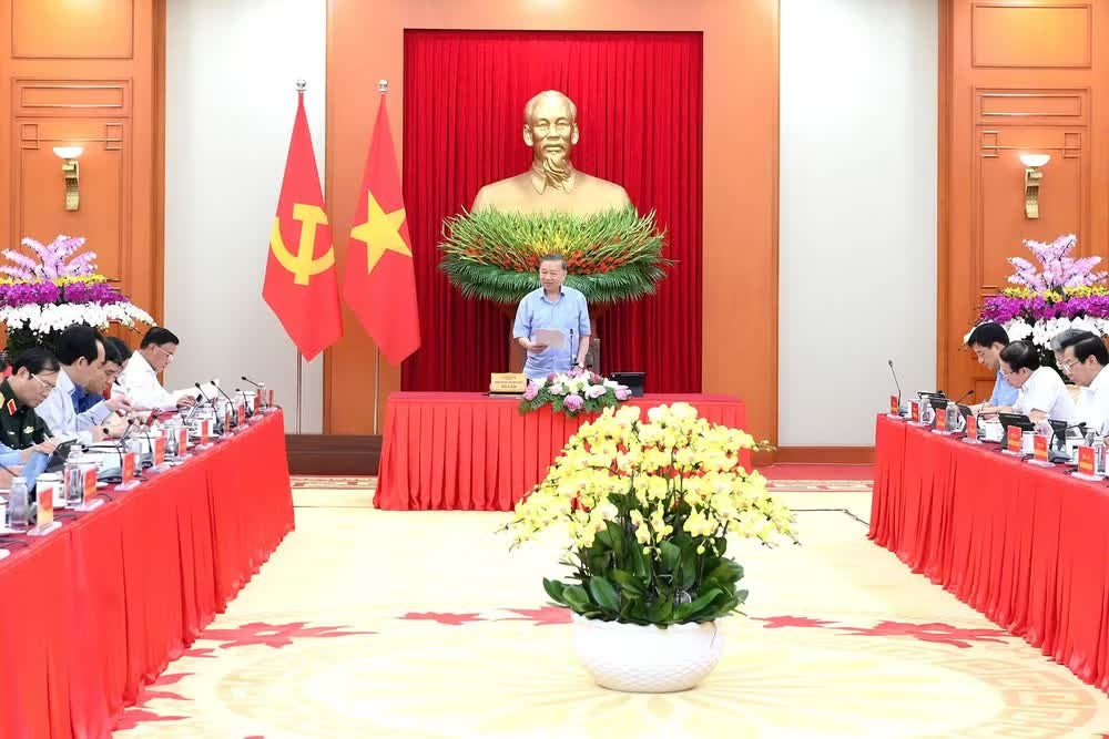 Tổng Bí thư, Chủ tịch nước Tô Lâm chủ trì cuộc làm việc.