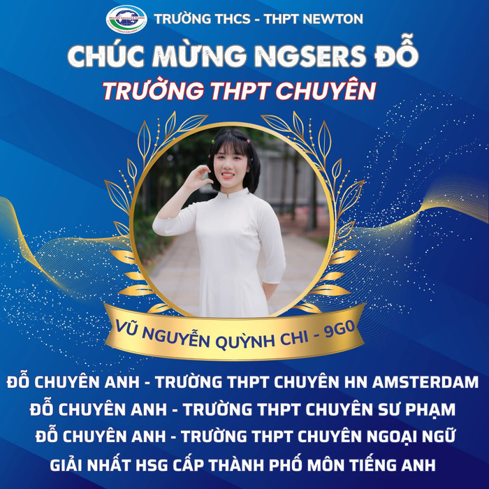 Vũ Nguyễn Quỳnh Chi - học sinh lớp 9G0 ghi dấu ấn với giải Nhất học sinh giỏi cấp Thành phố môn Tiếng Anh và đỗ vào 3 trường chuyên. dd41cc0f-4f56-4ff5-ac86-949b52c44dbb.jpg