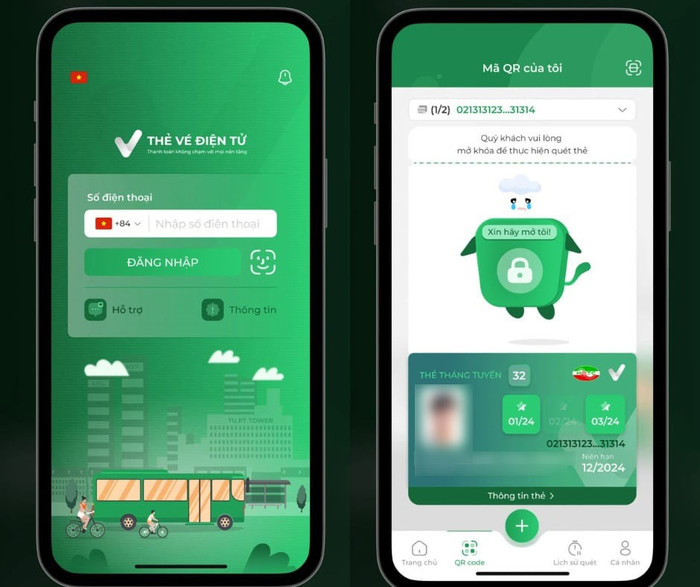 Giao diện ứng dụng "Thẻ vé giao thông Hà Nội". Ảnh: Thẻ vé giao thông Hà Nội fedd678e-32a4-404d-afff-09594de9e23e-4876.jpg