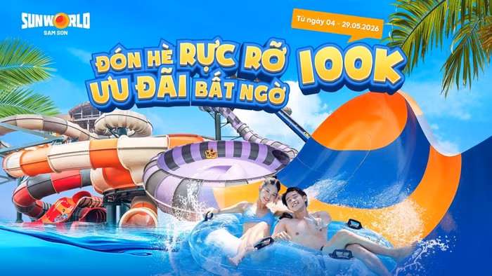Công viên nước Sun World Sam Son là điểm đến không thể bỏ lỡ vào dịp hè.