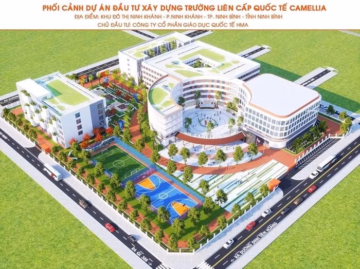 Phối cảnh dự án trường Liên cấp Camellia Ninh Bình.