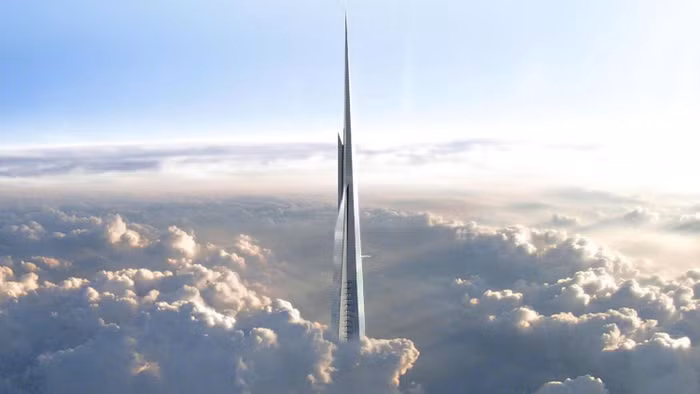 Hình dung về tòa nhà Jeddah Tower cao hơn 1000 mét sau khi hoàn thành. Ảnh: BBC