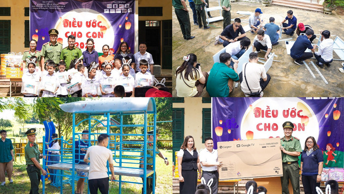 Các hạng mục thư viện, sân chơi, thiết bị học tập được trao tặng cho nhà trường. z7088415101365-6331f0838d6a6a6cd217938b4c9215b2-4674.jpg