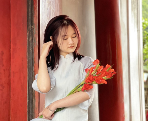 Thí sinh Nguyễn Mai Khanh - cựu học sinh Trường Trung học phổ thông Đông Mỹ (Hà Nội). Ảnh: NVCC. z5616250770433_ef787a58183f05d6e95e0647f4c28acf.jpg