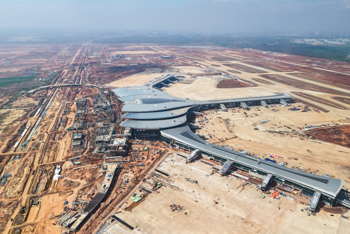 Công trường Sân bay Long Thành nhìn từ trên cao