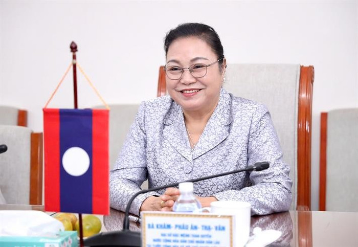 Đại sứ Đặc mệnh toàn quyền nước Cộng hòa dân chủ nhân dân Lào tại Việt Nam Khamphao Ernthavanh. Ảnh: MOET. bt-4.jpg