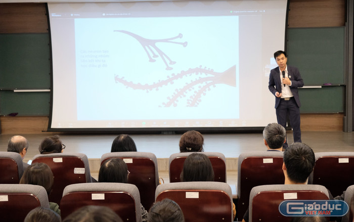 Tiến sĩ Hoàng Anh Đức chia sẻ tại sự kiện. gdvn-gn.jpg