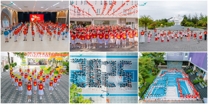 MV “Việt Nam - Tự hào tiếp bước tương lai” với sự tham gia của đông đảo học sinh, giáo viên, nhân viên Hệ thống Giáo dục Sky-Line. anh.jpg