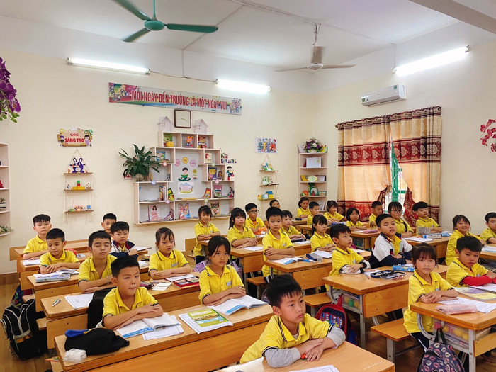 Một tiết học của học sinh Trường Tiểu học Mỹ Đồng (Hải Phòng). Ảnh: website nhà trường Một tiết học của học sinh Trường Tiểu học Mỹ Đồng (Hải Phòng). Ảnh: website nhà trường
