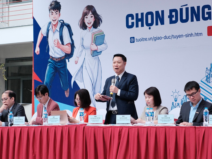 Giáo sư, Tiến sĩ Nguyễn Tiến Thảo - Vụ trưởng Vụ Giáo dục đại học (Bộ Giáo dục và Đào tạo) phát biểu tại chương trình. Ảnh: Lưu Diễm.