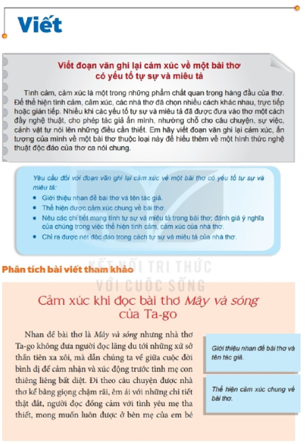 Bộ sách khơi gợi cảm xúc và suy nghĩ thông qua ngữ liệu nhằm hình thành năng lực ngôn ngữ và phẩm chất nhân văn cho học sinh. Ảnh minh họa: Sách giáo khoa Kết nối tri thức với cuộc sống, môn Ngữ văn, lớp 6, Nhà xuất bản giáo dục Việt Nam. screenshot-2025-06-10-164342.png