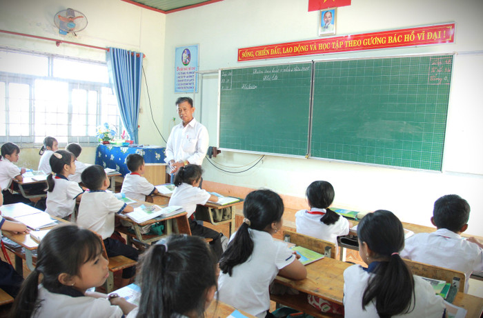 Một tiết học ở Trường Tiểu học Ama Trang Lơng (thị xã Buôn Hồ, tỉnh Đắk Lắk). Ảnh: Sở Giáo dục và Đào tạo tỉnh Đắk Lắk. 3-1.jpg