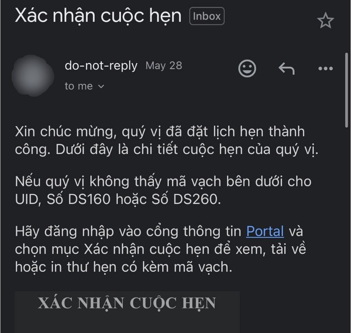 Là một trong số những du học sinh cuối cùng đặt được lịch, L.Đ lại muốn hoãn sang thời điểm khác. Ảnh: NVCC. 500769092-727333593310395-3130694973152607769-n-7327.jpg