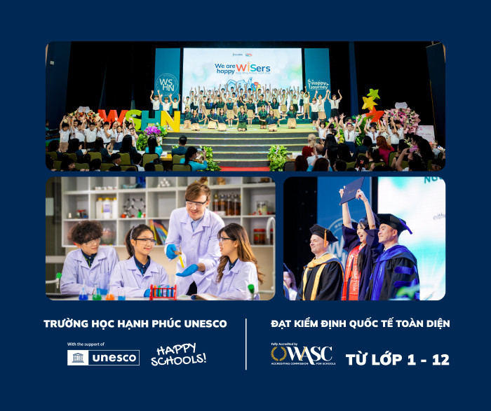 Wellspring là trường học uy tín, có bản sắc, có năng lực - tầm nhìn đồng hành với Công ước mang tính Toàn cầu. Ảnh: NTCC. wellspring-giaoducnet-1.jpg