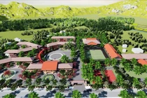 Phối cảnh 3D Trường Phổ thông nội trú liên cấp Tiểu học và Trung học cơ sở Hương Xuân. Ảnh: Ủy ban nhân dân xã Hương Xuân cung cấp
