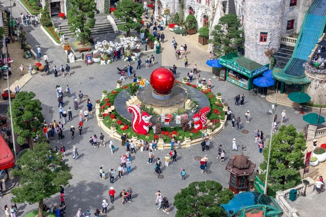 Sun World Ba Na Hills náo nhiệt du khách những ngày đầu năm 2026