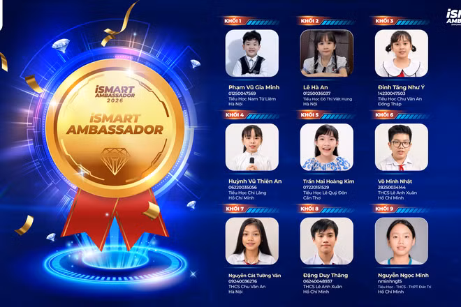 iSMART Ambassador 2026 vinh danh những Đại sứ tài năng toàn quốc