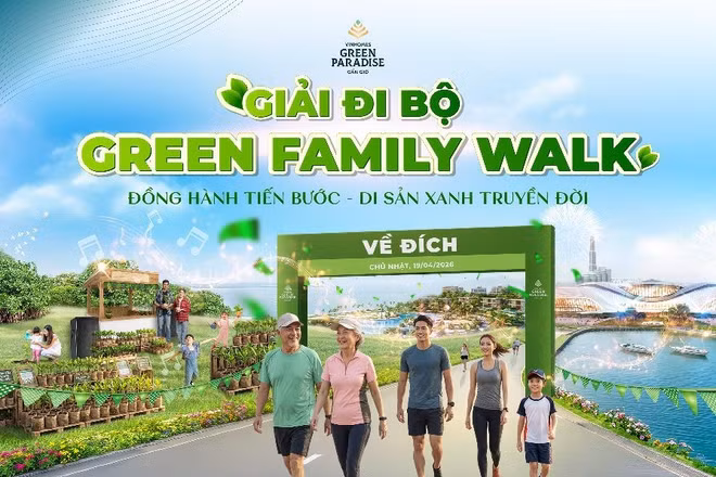 Giải đi bộ Green Family Walk: Hành trình “3 trong 1” tại Vinhomes Green Paradise