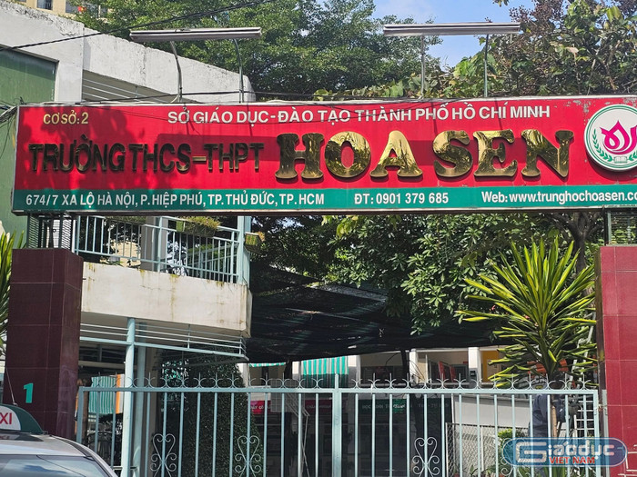 Cơ sở 2 của Trường trung học cơ sở, trung học phổ thông Hoa Sen tại Thành phố Hồ Chí Minh. Ảnh: V.D gdvn-truonghoasentphcm.jpg