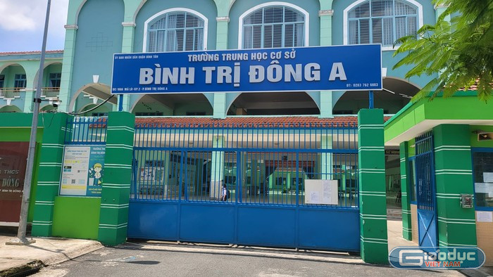 Trường trung học cơ sở Bình Trị Đông A, phường Bình Trị Đông, Thành phố Hồ Chí Minh. Ảnh minh họa: V.D gdvn-thcsbinhtridonga.jpg