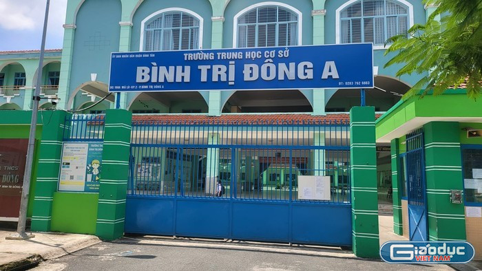 Trường trung học cơ sở Bình Trị Đông A, phường Bình Trị Đông. Ảnh minh họa: V.D gdvn-thcsbinhtridonga.jpg