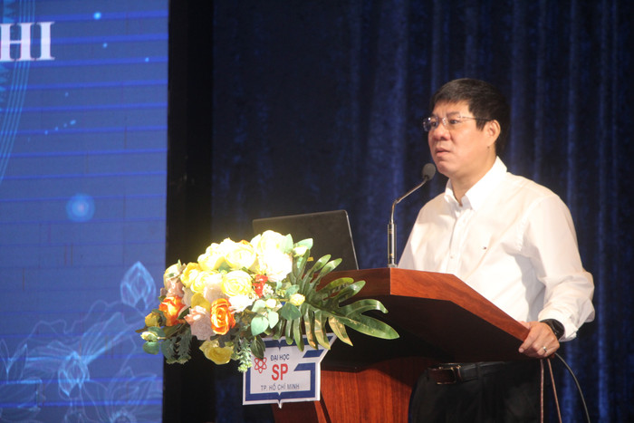 Giáo sư, Tiến sĩ Huỳnh Văn Chương - Cục trưởng Cục Quản lý Chất lượng phát biểu (ảnh: V.D) thanhtrathi3.jpg