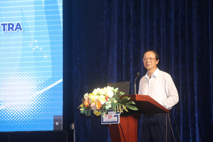 Thứ trưởng Bộ Giáo dục và Đào tạo Phạm Ngọc Thưởng phát biểu tại hội nghị (ảnh: V.D) thanhtrathi2.jpg