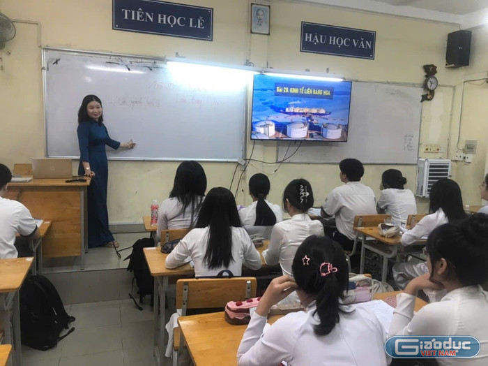 Một tiết học tại Trường trung học phổ thông Phan Đăng Lưu, Quận Bình Thạnh: Ảnh minh họa: V.D gdvn-onthipdl.jpg