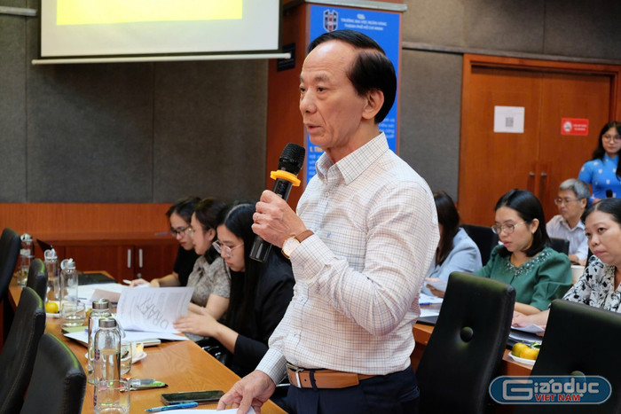 Các đại biểu tham dự nêu ý kiến trong phần thảo luận. Ảnh: V.D gdvn-daibieuthaoluan.jpg