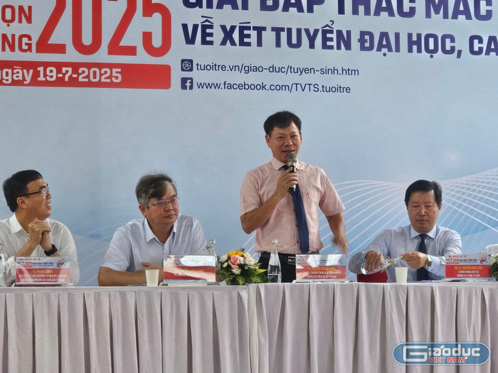 Tiến sĩ Nguyễn Trung Nhân - Trưởng phòng Đào tạo, Trường Đại học Công nghiệp Thành phố Hồ Chí Minh phát biểu Ảnh: V.D gdvn-tsnguyentrungnhan.jpg