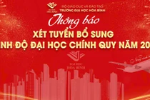 Trường Đại học Hòa Bình thông báo xét tuyển bổ sung trình độ đại học hệ chính quy 2025